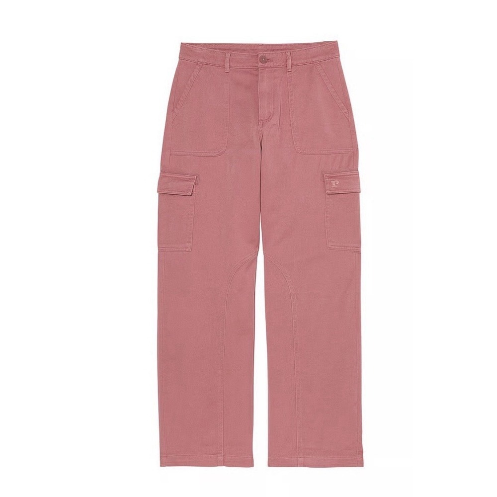 Victoria's Secret PINK Begonia Utility Cargo Pants Women‎ Med NWT Mid Rise